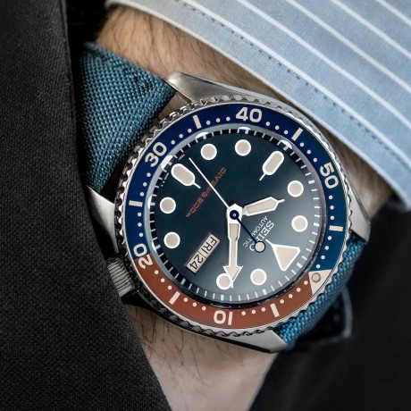 Nylon Sport B-2 Leather Lined Watch Strap by Geckota