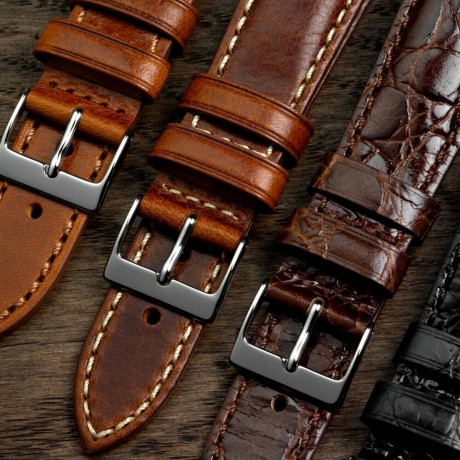 Vintage Otley Padded Genuine Leather Watch Strap