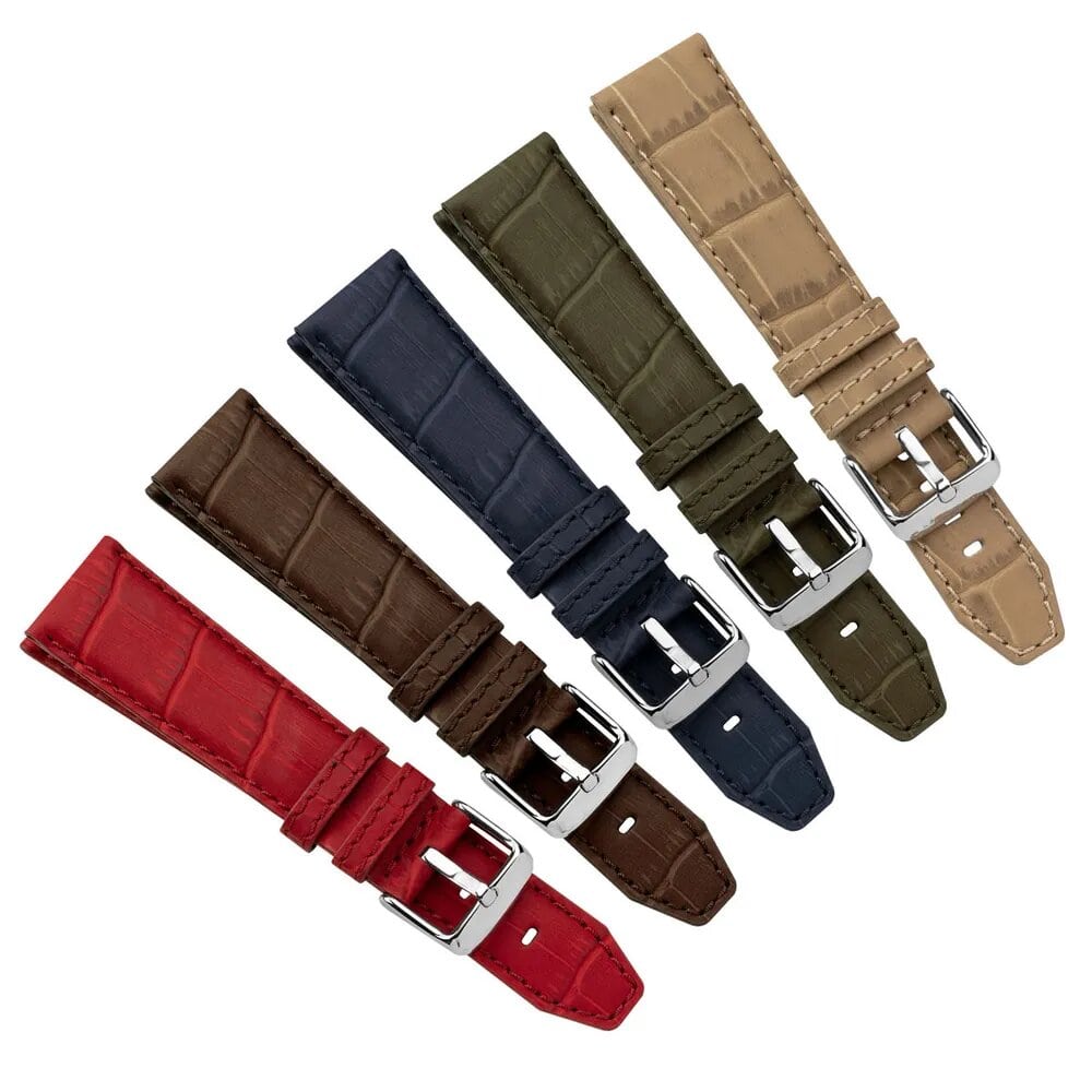 Sorico Water-Resistant Alligator Grain Watch Strap