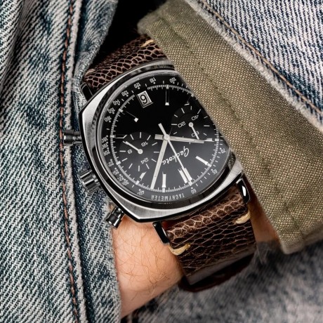 Simple Handmade Watch Strap in Ostrich Leg Leather