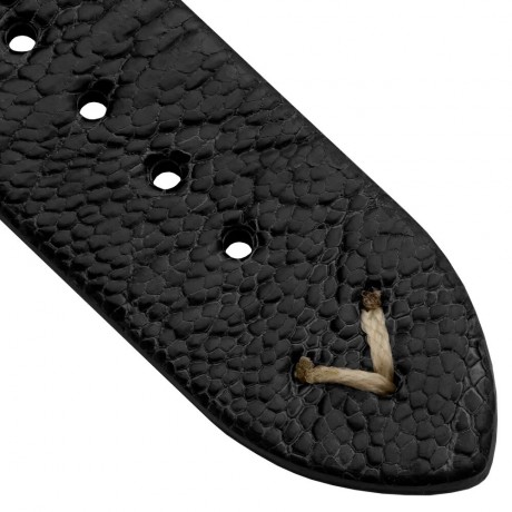 Simple Handmade Watch Strap in Ostrich Leg Leather